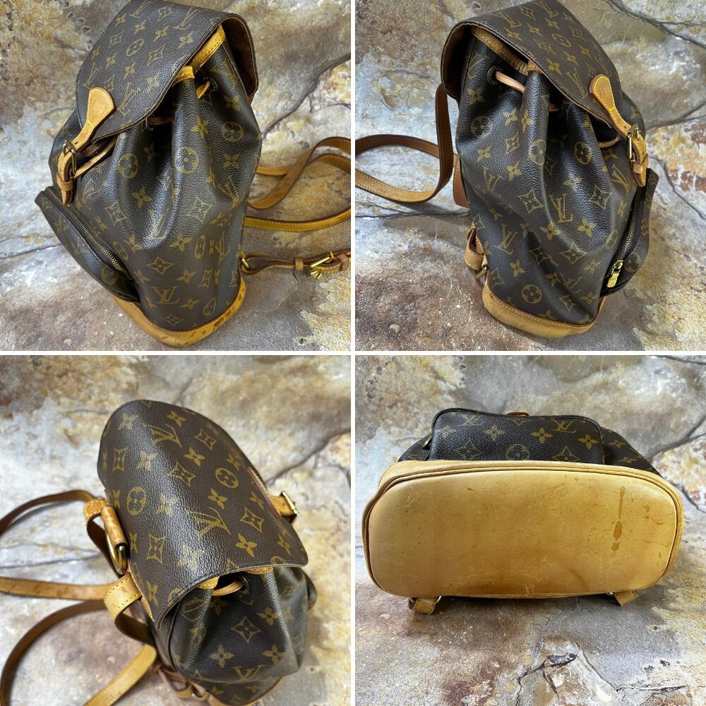 Louis Vuitton Montsouris MM Monogram Canvas Backpack Brown M51137 - Picture 3 of 14